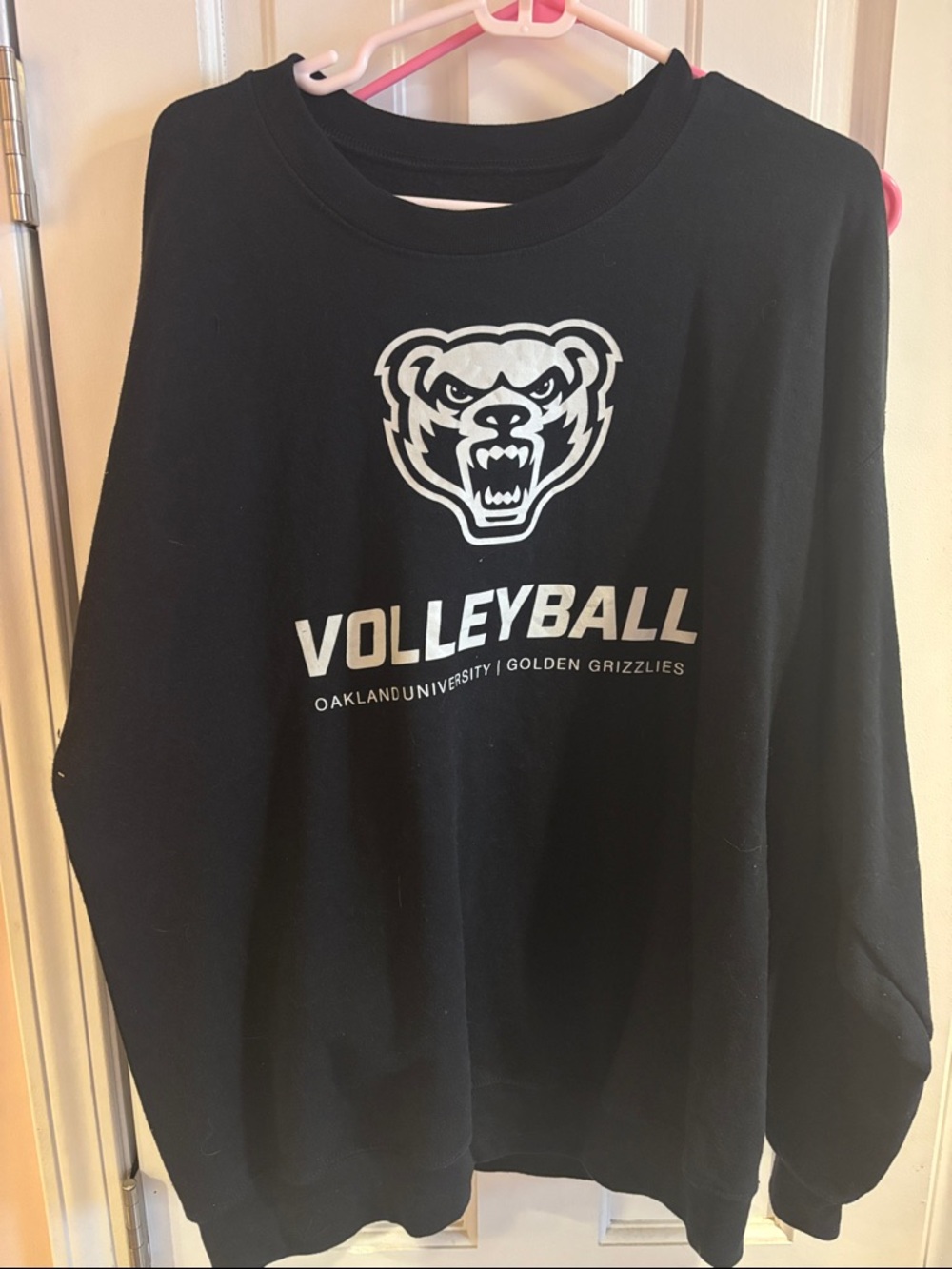 Oakland University Golden Grizzlies Black Volleyball Sweatshirt